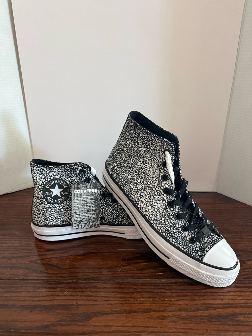 Converse Chuck Taylor All Star High Top Sneakers Ashph- Black & White Speckle